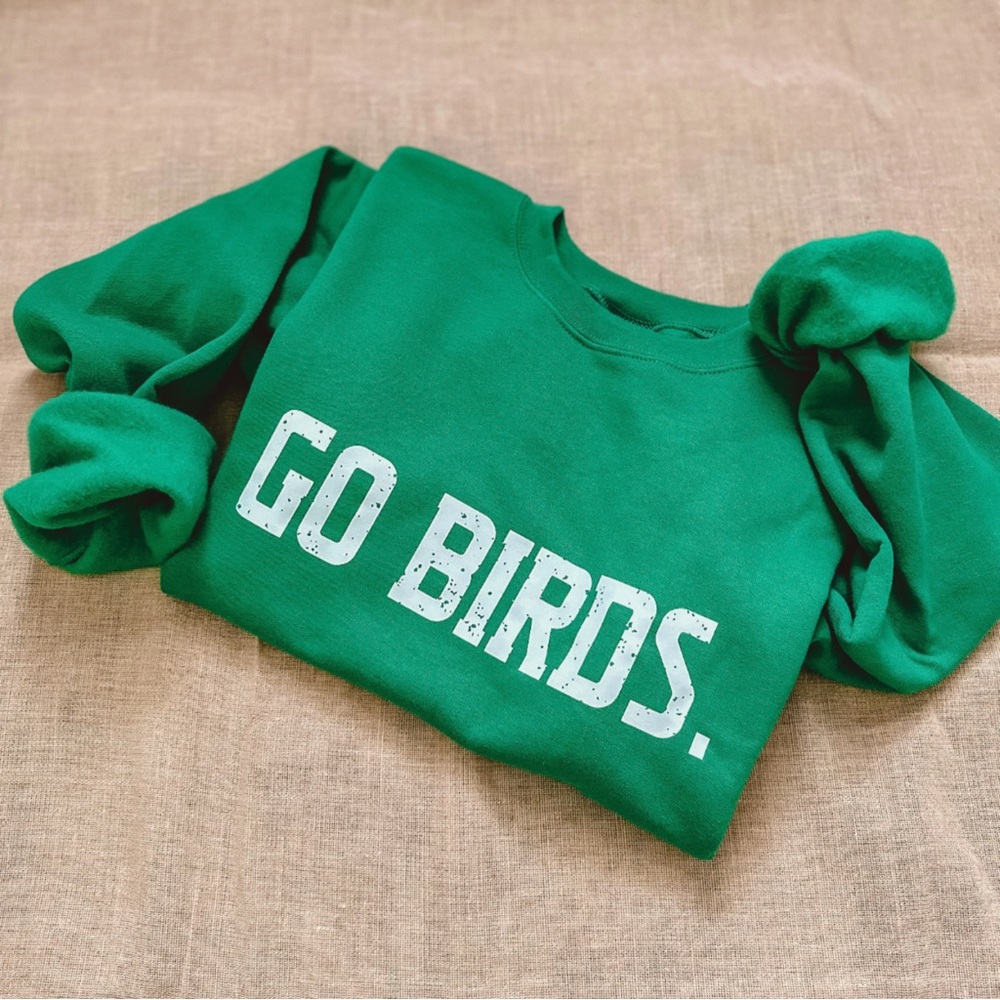 Unisex Green Go Birds Philadelphia Eagles Crewneck sweatshirt